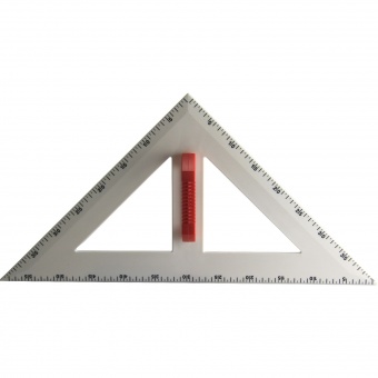 Zeichendreieck, 90°,45°,45°, Kunststoff weiß, Hypotenuse 60 cm, magnetisch, 